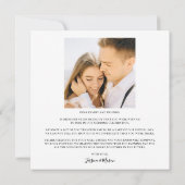 Hand Lettering Foto Square Hochzeit Danke Karte (Rückseite)