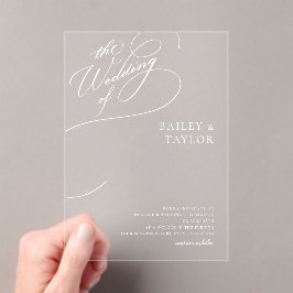 Hand lettering wedding acryleinladungen