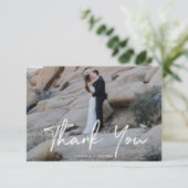 Hand Lettering Wedding Dankeschön Card Einladung (Stehend Vorderseite)