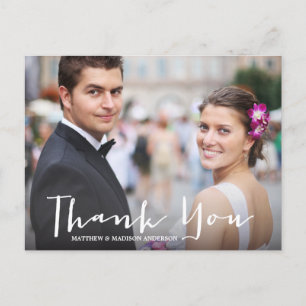 HAND LETTERING   WEDDING THANK YOU POST CARD POSTKARTE