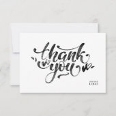 Hand Letters Funky Branded Vielen Dank Dankeskarte (Vorderseite)