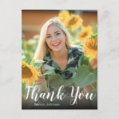 Hand Letting Foto Abschluss Vielen Dank Postkarte (Vorderseite)