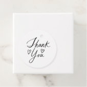 Hand Letting Vielen Dank für die Herzenshochzeit Geschenkanhänger (Beispiel)