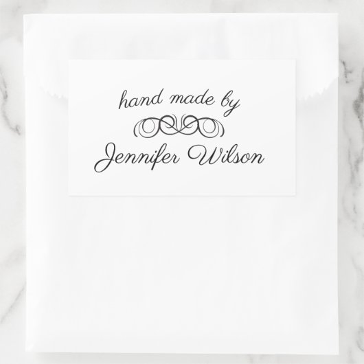 Hand Made | Personalisierter Aufkleber (Tasche)