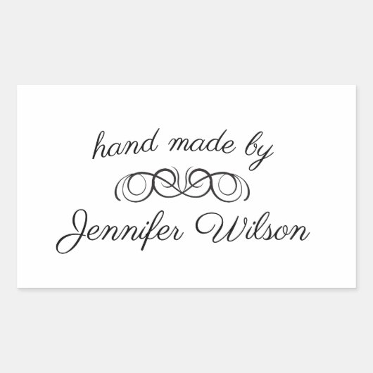 Hand Made | Personalisierter Aufkleber (Vorderseite)