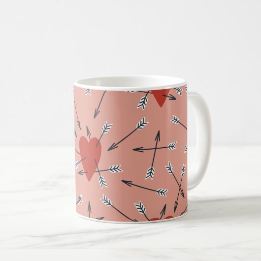Hand made seamless pattern with flat illustrations kaffeetasse (VorderseiteRechts)
