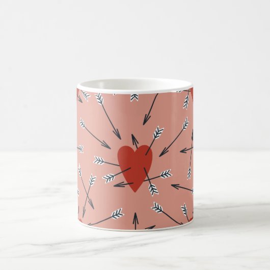 Hand made seamless pattern with flat illustrations kaffeetasse (Mittel)