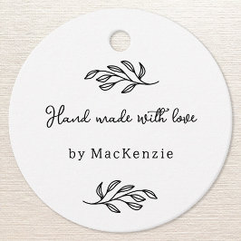 Hand Made With Love Personalized Price Hang Tag Geschenkanhänger