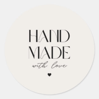 Hand Made With Love Simple Sticker – Small Busines