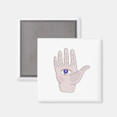 Hand mit Auge Magnet (Vorderseite/Rückseite)