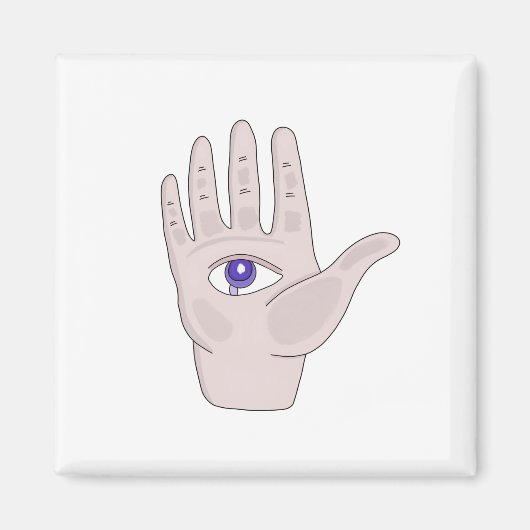 Hand mit Auge Magnet (Vorne)