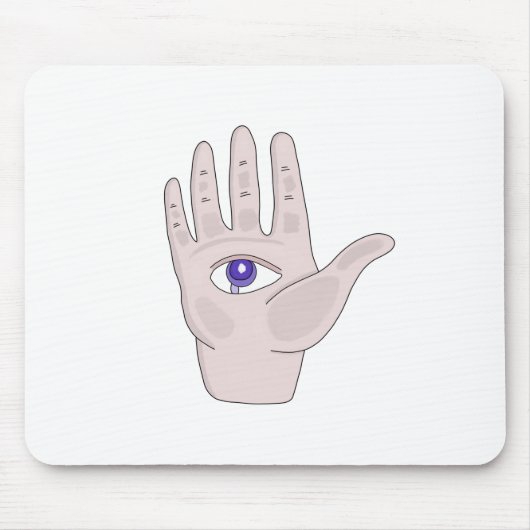 Hand mit Auge Mousepad (Vorne)