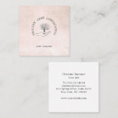 Hand mit Baum Quadratische Visitenkarte (Vorne/Hinten)