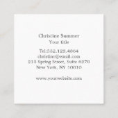 Hand mit Baum Quadratische Visitenkarte (Rückseite)