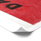 Hand mit Blumen haltende Friedenstaube - Matchbox- Poster (Ecke)