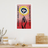 Hand mit Blumen haltende Friedenstaube - Matchbox- Poster (Küche)