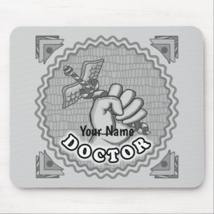 Hand mit Caduceus-Arzt Mousepad