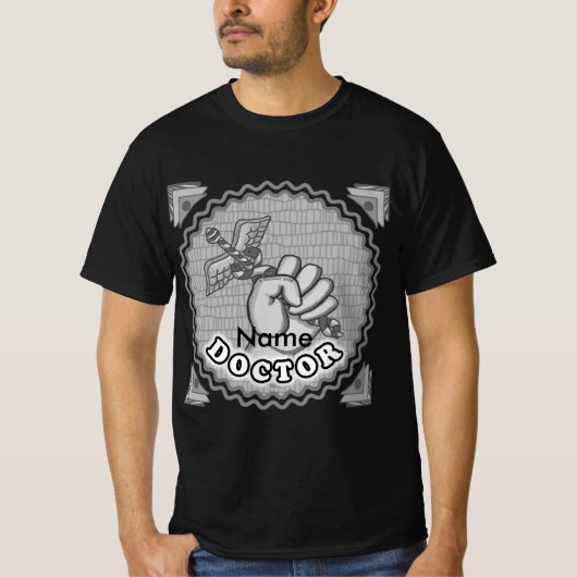 Hand mit Caduceus-Arzt  T-Shirt (Vorderseite)