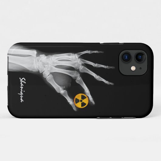 Hand mit einem Radiationssymbol Case-Mate iPhone Hülle (Rückseite (Horizontal))