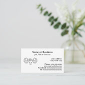 Hand mit Grill Visitenkarte (Stehend Vorderseite)