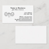 Hand mit Grill Visitenkarte (Vorne/Hinten)