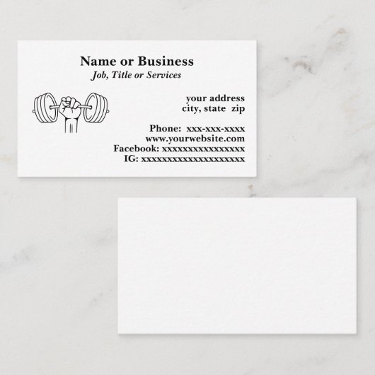 Hand mit Grill Visitenkarte (Vorne/Hinten)