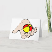 Hand mit Grußkarten Karte (Vorderseite)