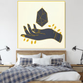Hand mit Heilkristall Leinwanddruck (Insitu (Schlafzimmer))