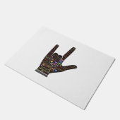 Hand mit inspirierend Text Fußmatte (Schrägansicht)