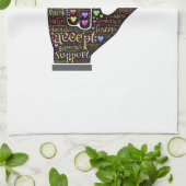 Hand mit inspirierendem Text Geschirrtuch (Gefaltet)