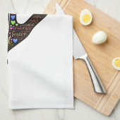 Hand mit inspirierendem Text Geschirrtuch (Viertel Falte)