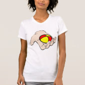 Hand mit Juggling-Ball-T - Shirt (Vorderseite)