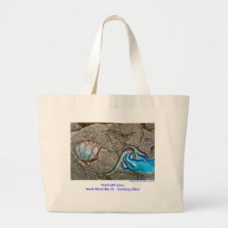 Hand mit Lotus/Tasche Jumbo Stoffbeutel