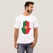 HAND mit portugiesischer Flagge T-Shirt (Vorne ganz)