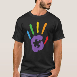 Hand mit Puzzleteil Autismus-Bewusstsein & Unterst T-Shirt