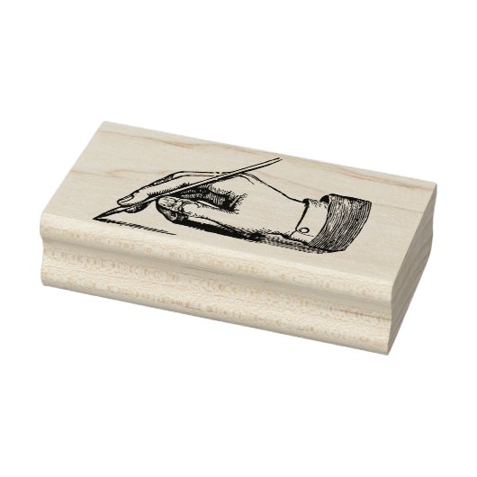 Hand mit Stift/Brief Gummistempel (Stempel)