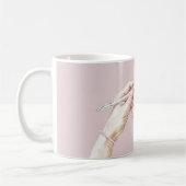 Hand mit Stift: Notiz an mich selbst Kaffeetasse (Links)