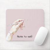 Hand mit Stift: Notiz an mich selbst Mousepad (Mit Mouse)