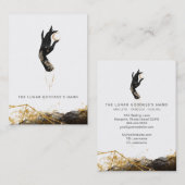 *~* Hand Moon Mystic Geometrie Visitenkarte (Vorne/Hinten)