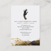 *~* Hand Moon Mystic Geometrie Visitenkarte (Rückseite)