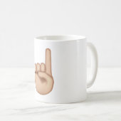 Hand nach oben - Emoji Kaffeetasse (VorderseiteRechts)