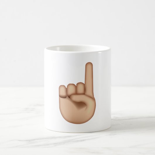 Hand nach oben - Emoji Kaffeetasse (Mittel)