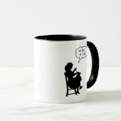 Hand nähende Frauen - weg, ich nähe Kaffeegenuss Tasse (VorderseiteRechts)