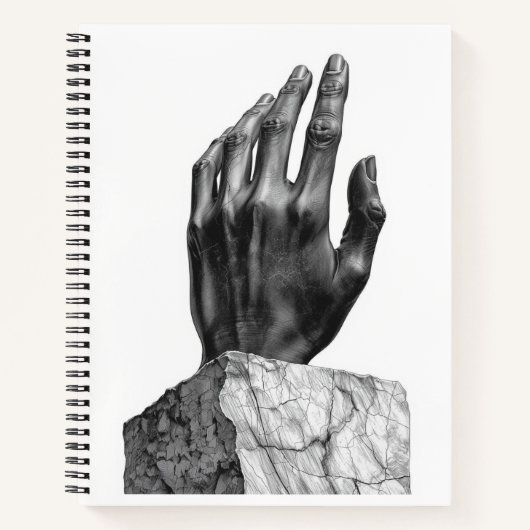 Hand of Creator - Marble Art Notebook Notizblock (Vorderseite)