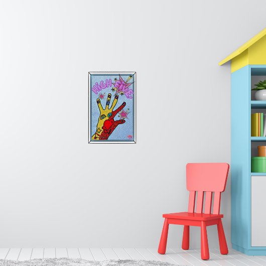 'Hand of Friendship - High 5' Kids Poster (Kinderzimmer 1)