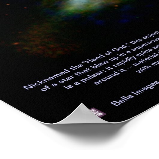 Hand of God Pulsar (PSR B1509-58) - Plakat (Ecke)