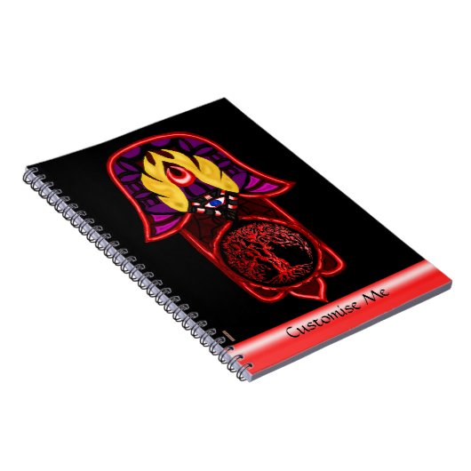 Hand of Hamsa feat: Tree of Life 3 Notizblock (Rechte Seite)