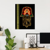 Hand of Hamsa feat: Tree of Life Poster (Heimbüro)