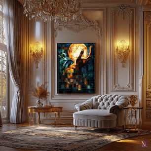 Hand of Light Buntglas Surrealistische Kunstwerke Leinwanddruck