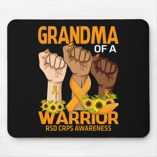 Hand Oma eines Kriegers Rsd Crps Bewusstsein Sonne Mousepad (Vorne)